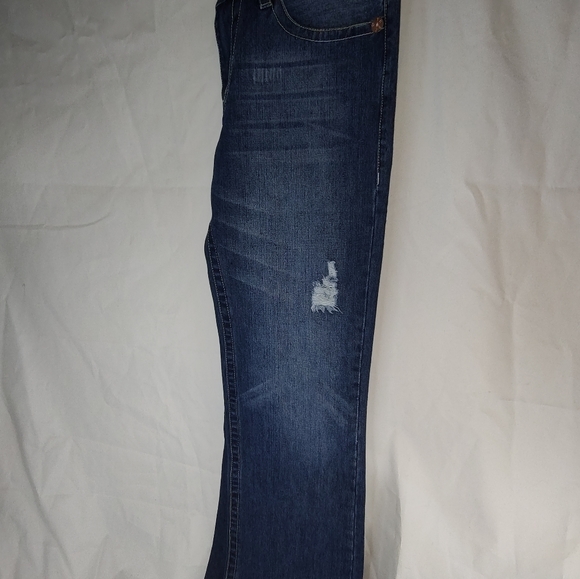 True Religion World Billy SuperT Jeans Mens 34 Bootcut Med Wash Flap Pocket - Picture 3 of 5